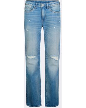 Buffalo David Bitton Buffalo Jeans Straight Six Distressed Jeans, Light Vintage - Blue
