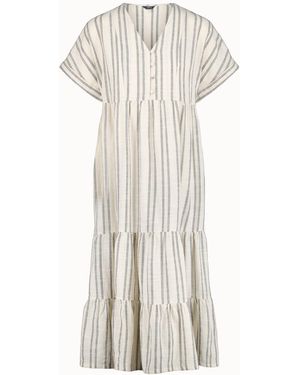 Buffalo David Bitton Buffalo Jeans Aurinda Tiered Striped Midi Dress, Parcht - Natural