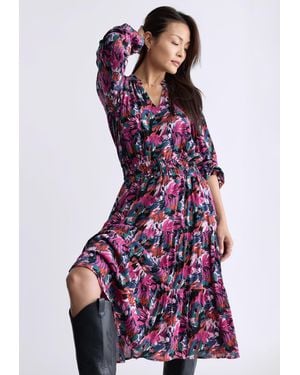 Buffalo David Bitton Buffalo Jeans Karrigan Long Sleeve Midi Dress - Multicolor