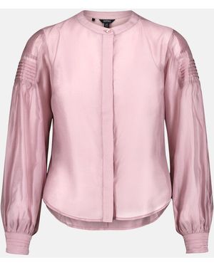 Buffalo David Bitton Buffalo Jeans Fifi Pleated Shoulder Detail Long Sleeve Blouse - Pink