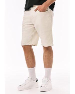 Buffalo David Bitton Buffalo Jeans Dean Relaxed Straight Freedom Flex Shorts - White