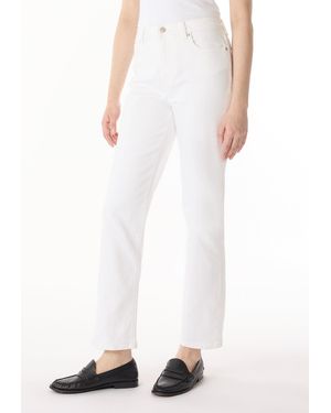 Buffalo David Bitton Buffalo Jeans Jayden High Rise Straight Jeans - White