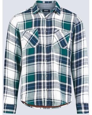 Buffalo David Bitton Buffalo Jeans Saolo Long-Sleeve Plaid Shirt, Forest - Blue