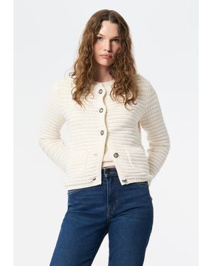 Buffalo David Bitton Buffalo Jeans Elettra Textured Knit Button-Front Cardigan - Natural