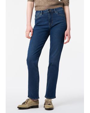 Buffalo David Bitton Buffalo Jeans Mary Mid Rise Straight Jeans, Contrast - Blue