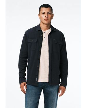 Buffalo David Bitton Buffalo Jeans Samme Long Sleeve Plaid Blanket Shirt - Blue