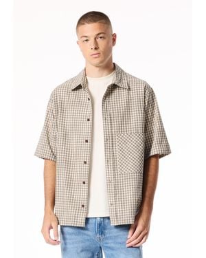 Buffalo David Bitton Buffalo Jeans Shiro Short Sleeve Plaid Shirt - Natural