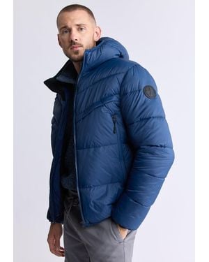 Buffalo David Bitton Buffalo Jeans Jerome Hooded Puffer Jacket - Blue