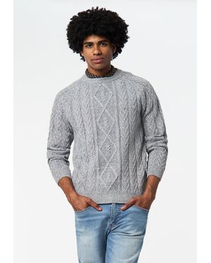 Buffalo David Bitton Buffalo Jeans Walder Relaxed Cable Knit Sweater - Gray
