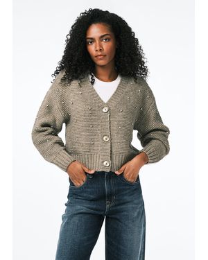 Buffalo David Bitton Buffalo Jeans Odilia Embellished Knit Cardigan - Green