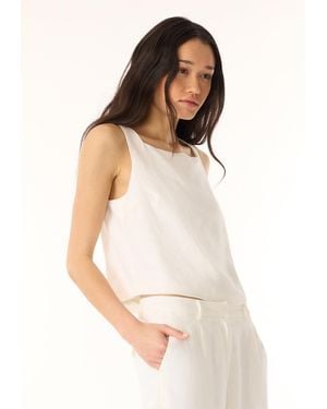 Buffalo David Bitton Buffalo Jeans Benedita Sleeveless Linen Top - White