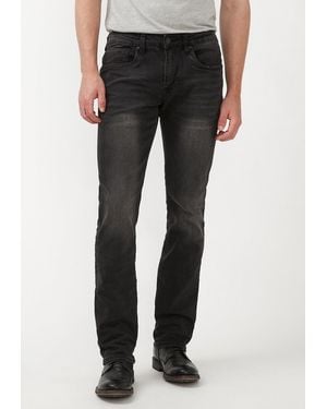 Buffalo David Bitton Buffalo Jeans Six Straight Jeans, Crinkled And Sanded - Black