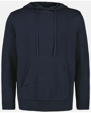 Buffalo David Bitton Buffalo Jeans Wilbur Knit Hoodie With Kangaroo Pocket - Blue