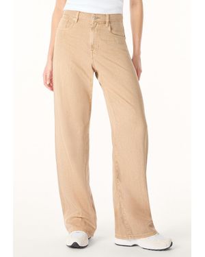 Buffalo David Bitton Buffalo Jeans Addie High Rise Wide Leg Pants, Almond - Natural