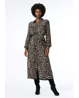 Buffalo David Bitton Buffalo Jeans Sunnie Long Sleeve Belted Shirt Dress - Multicolor