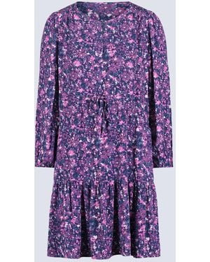 Buffalo David Bitton Buffalo Jeans Rochelle Floral Print Long-Sleeve Dress - Purple