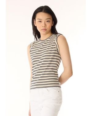 Buffalo David Bitton Buffalo Jeans Elayne Sleeveless Striped Top - Black