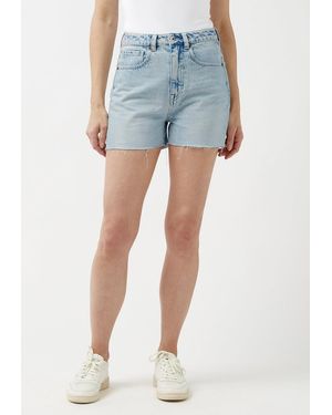 Buffalo David Bitton Buffalo Jeans Joanna Super High Rise Shorts, Bleached Down - Blue