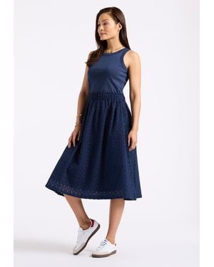 Buffalo David Bitton Buffalo Jeans Drea Sleeveless Eyelet Tank Dress - Blue