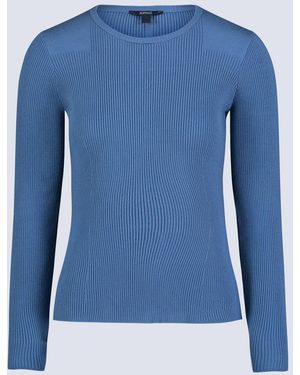 Buffalo David Bitton Buffalo Jeans Zoella Close-Fit Ribbed Sweater Top - Blue