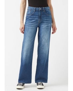 Buffalo David Bitton Buffalo Jeans Addie High Rise Wide Leg Jeans, Antique Sanded - Blue