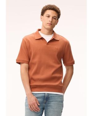 Buffalo David Bitton Buffalo Jeans Kido Short Sleeve Ribbed Polo - Orange