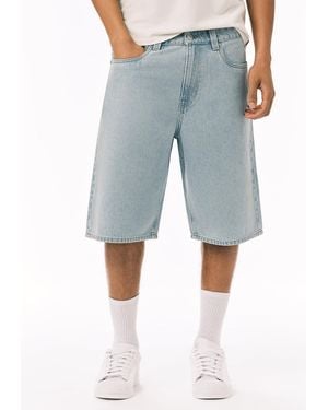 Buffalo David Bitton Buffalo Jeans Mick Wide Leg Denim Short, Bleached Out - Blue