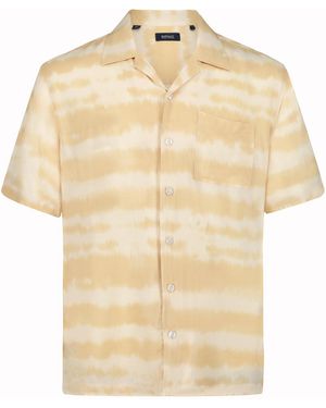 Buffalo David Bitton Buffalo Jeans Sandro Printed Short Sleeve Camp Shirt - Natural