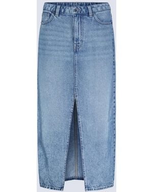 Buffalo David Bitton Buffalo Jeans High Rise Samantha Denim Skirt, Mid Sanded - Blue