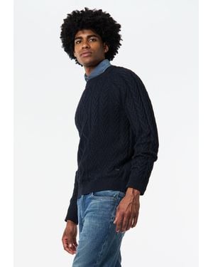 Buffalo David Bitton Buffalo Jeans Walder Relaxed Cable Knit Sweater - Blue