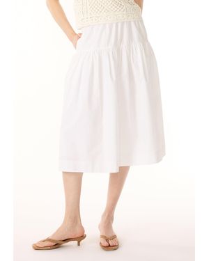 Buffalo David Bitton Buffalo Jeans Lupita Tiered Midi Skirt - White