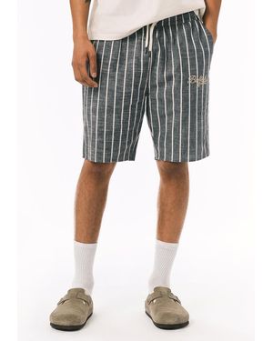 Buffalo David Bitton Buffalo Jeans Hunter Striped Pull-On Shorts - Gray