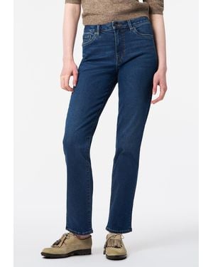 Buffalo David Bitton Buffalo Jeans Mary Mid Rise Straight Jeans, Contrast - Blue