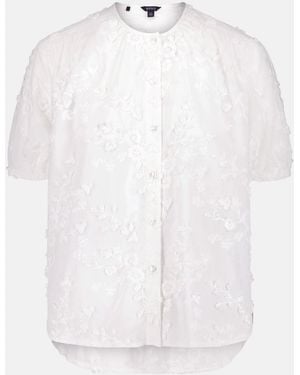 Buffalo David Bitton Buffalo Jeans Titha Short Sleeve Embroidered Blouse - White