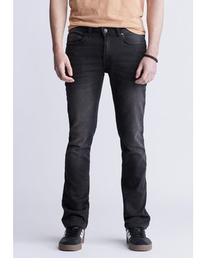 Buffalo David Bitton Buffalo Jeans Ash Slim Freedom Flex Jeans, Worked And Sanded - Black