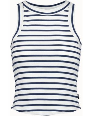 Buffalo David Bitton Buffalo Jeans Regine Ribbed Striped Tank Top - Blue