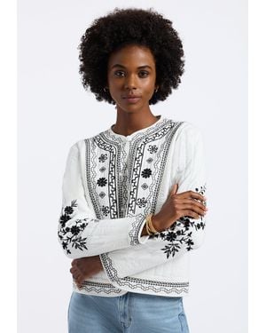 Buffalo David Bitton Buffalo Jeans Ashleigh Embroidered Jacket - White