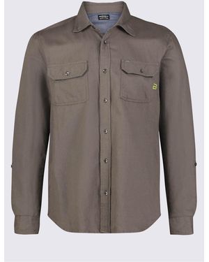 Buffalo David Bitton Buffalo Jeans Sadaat Long-Sleeve Utility Shirt - Brown