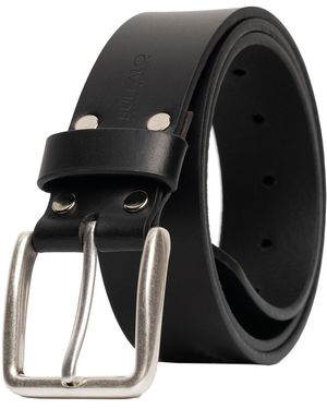 Buffalo David Bitton Buffalo Jeans Smooth Full Grain Buffalo Leather Belt - Black