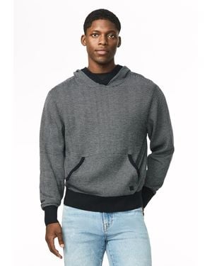 Buffalo David Bitton Buffalo Jeans Wanto Striped Sweater Hoodie - Gray