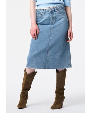 Buffalo David Bitton Buffalo Jeans Sally Mid Length Skirt, Medium Wash - Blue