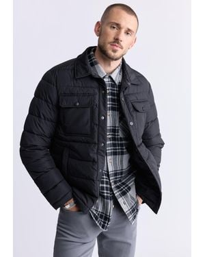 Buffalo David Bitton Buffalo Jeans Aiden Quilted Button-Front Jacket - Blue