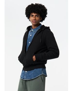 Buffalo David Bitton Buffalo Jeans Fasox Sherpa Lined Full-Zip Hoodie - Black