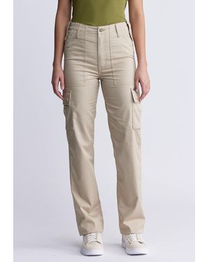Buffalo David Bitton Buffalo Jeans Jane High Rise Loose Straight Pants - Natural