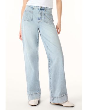 Buffalo David Bitton Buffalo Jeans Addie High Rise Wide Leg Jeans, Bleached - Blue