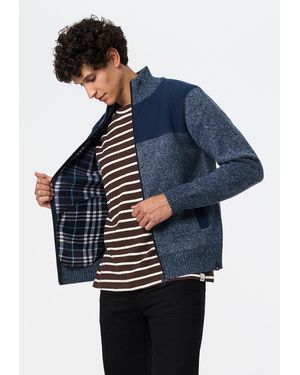 Buffalo David Bitton Buffalo Jeans Wando Lined Full-Zip Sweater - Blue