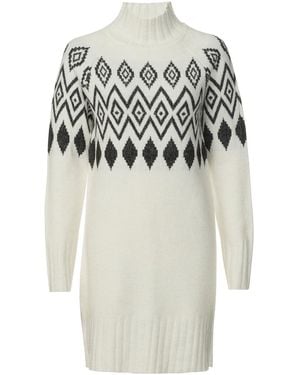 Buffalo David Bitton Buffalo Jeans Massima Long Sleeve Mock Neck Sweater Dress - White