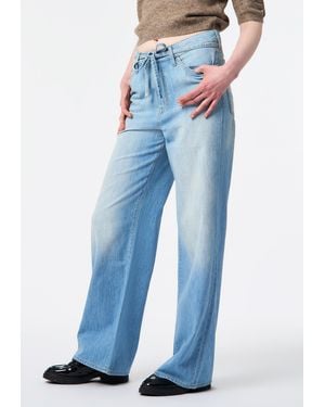 Buffalo David Bitton Buffalo Jeans Alecia High Rise Wide Leg Jeans, Light And Worn - Blue