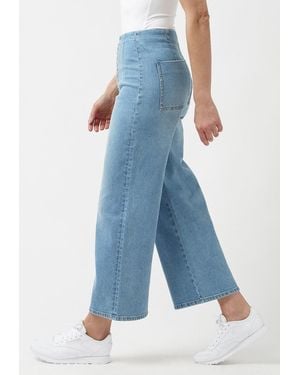 Buffalo David Bitton Buffalo Jeans Adela High Rise Cropped Jeans, Sanded Mid - Blue