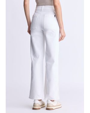 Buffalo David Bitton Buffalo Jeans Adele High Rise Wide Leg Jeans - White